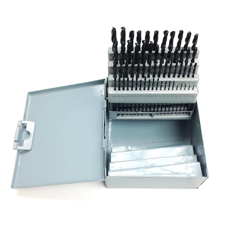 61 Piece No 1-60 High Speed Steel Wire Gage Drill Set MPN:5001-1060