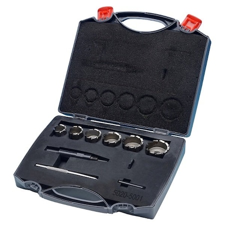 9 Piece 7/8 to 1-1/2 in High Speed Steel Annular Cutter Set MPN:5020-5001