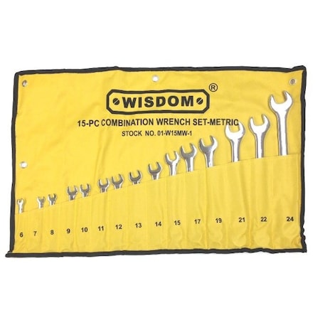 15 Piece 6-24mm Combination Wrench Set MPN:7023-0006