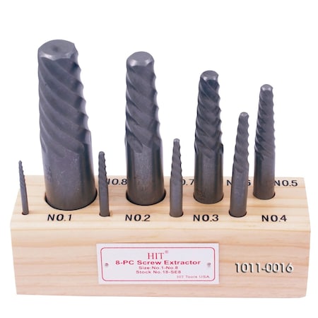 8 Piece USA Made Screw Extractor Set MPN:1011-0016