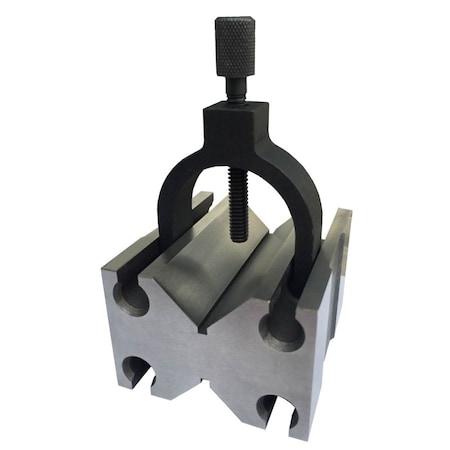 4-7/8 X 3-1/2 X 2-3/4 Toolmaker's V-Blocks With Clamp In Slot MPN:3402-0970