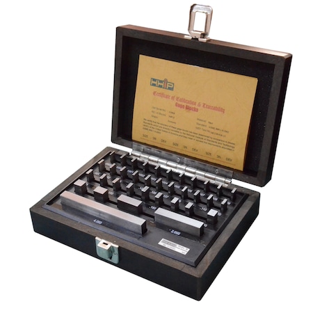 36 Piece Grade As-0/2 Rectangular Steel Gage Block Set MPN:4101-0002