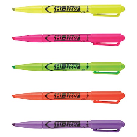 Pen-Style Highlighters, Assorted Colors, Smear Safe, Nontoxic, PK6 MPN:7170923565