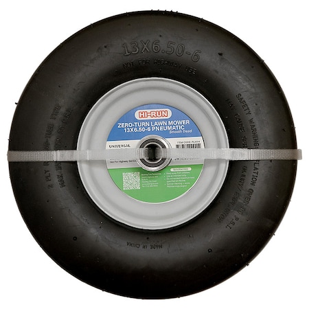 13X6.50-6 Lawn Mower Tire, Smooth, 30 psi MPN:PL1004