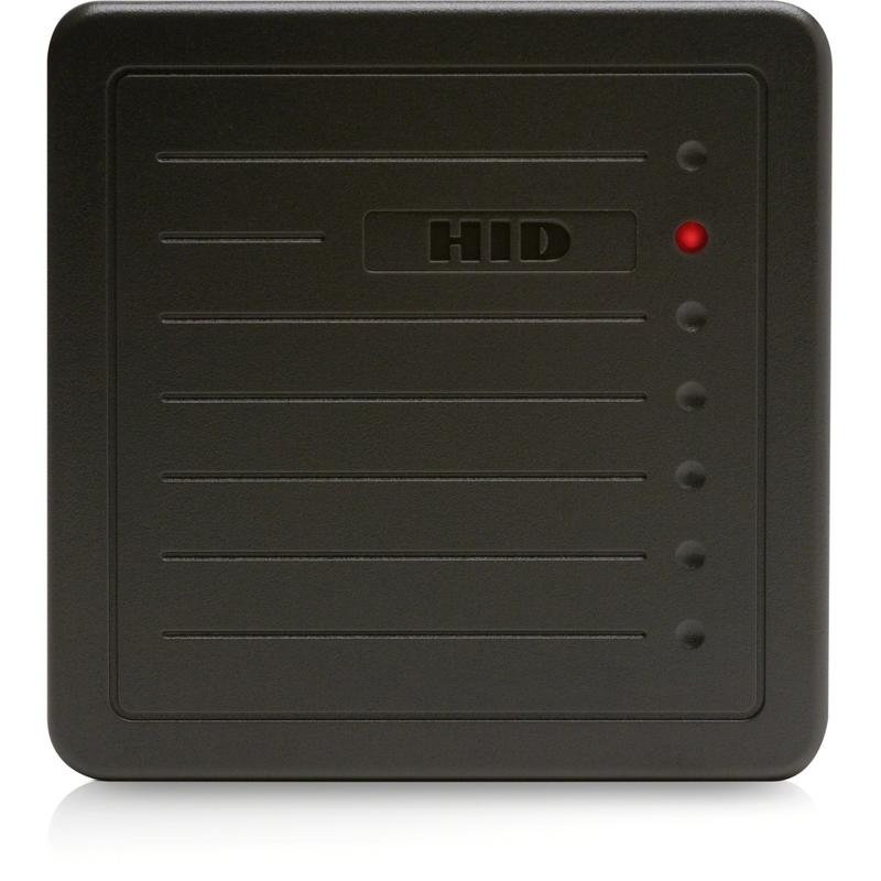 HID 125 kHz Wall Switch Proximity Reader - Contactless - Cable - 8in Operating Range - Wiegand - Wall Mountable - Gray MPN:5455BGN00