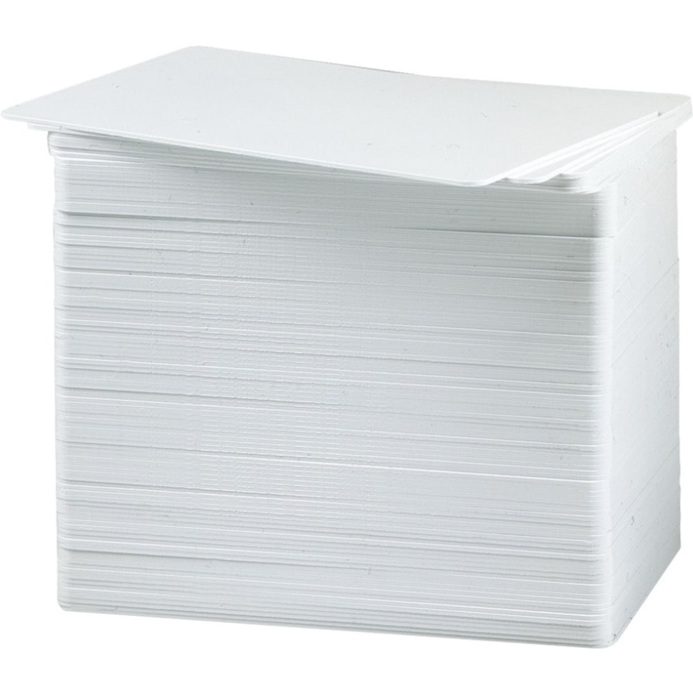 Fargo UltraCard CR-80 Blank PVC Card Stock, White, 3.37in x 2.12in, Pack Of 500 MPN:081754