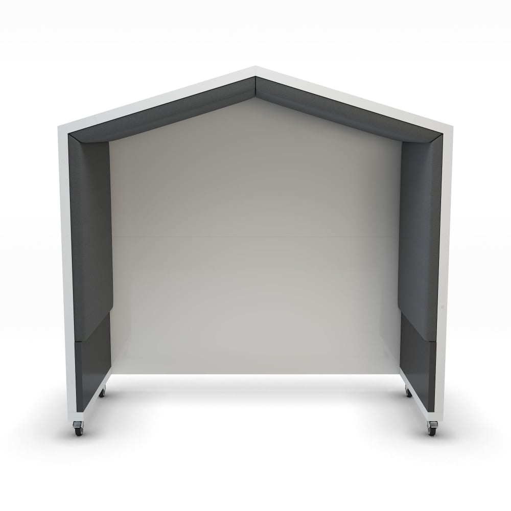 Nook POD Mobile Shelter Cubicle Panel, 77inH x 79inW, White/Gray MPN:NOOK003