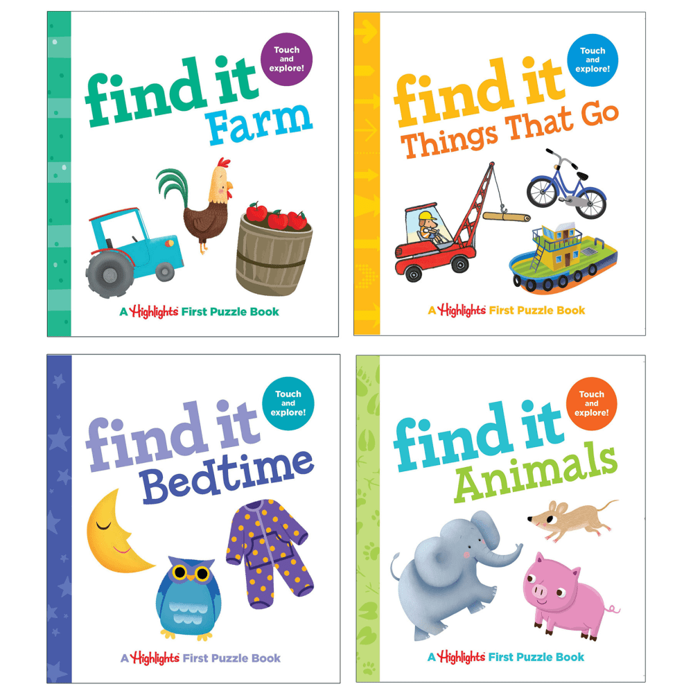 Highlights Find It Board Books, Set Of 4 Books MPN:HFC9781644723715