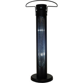 Hiland Vertical Infrared Oscillating Electric Heater with Remote Control 1500W 120V Black HIL-GR15Y