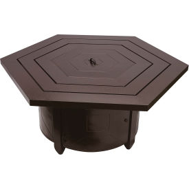 Hiland Hexagon Fire Pit Hammered Bronze F-HEX-FPT