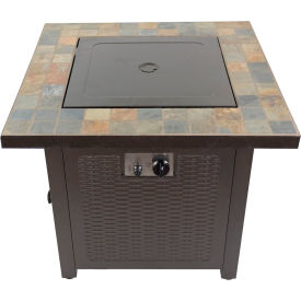 Hiland Square Slate Fire Pit Brown GFT-60843