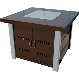 Hiland Outdoor Fire Pit Hammered Bronze & Stainless Steel 38