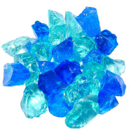 Hiland Landscape Recycled Glass 30 to 50mm Dia. Bahama Blend LR30-GLASS-BB
