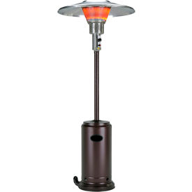 Hiland Commercial Patio Heater 40000 BTU Propane Hammered Bronze BURN-2400-BRZ