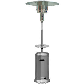 Hiland Outdoor Patio Heater with Table 48000 BTU Propane Stainless Steel HLDS01-BST