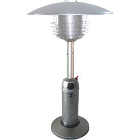 Hiland Table Top Patio Heater 11000 BTU Propane Hammered Silver HLDS032-C