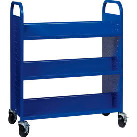 Hirsh® Double Sided 6 Shelf Book Cart 38