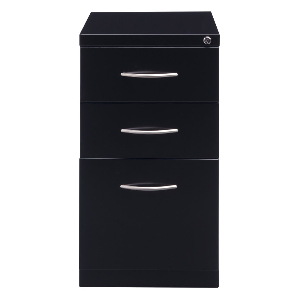 Hirsh 23inD Vertical 3-Drawer Mobile Pedestal File Cabinet, Black MPN:21115
