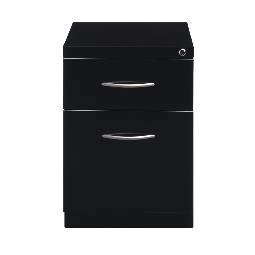 Hirsh 20inD Vertical 2-Drawer Mobile Pedestal File Cabinet, Black MPN:21119