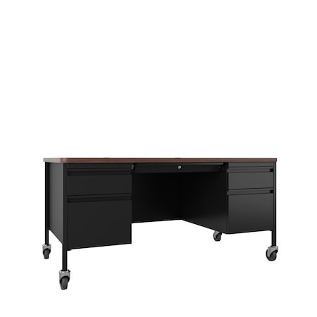 Rectangular Office Desk, 30 in D X 29 1/2 in H, 60 in W X MPN:22658