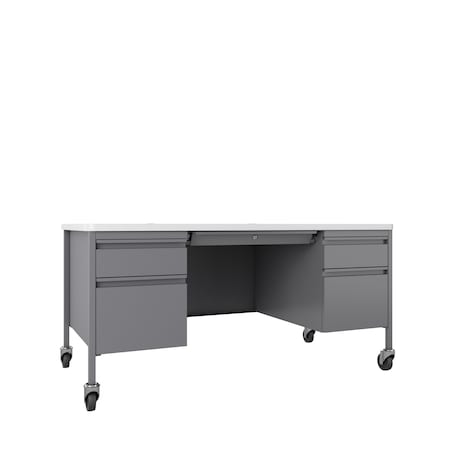 Rectangular Office Desk, 30 in D X 29 1/2 in H, 60 in W X MPN:22659