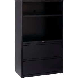 Hirsh Industries® 2 Drawer Lateral File Cabinet/Bookcase Combo Unit 36