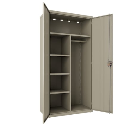 Storage Cabinets, 36 in W, 18 in D, 72 in H, Putty MPN:22631