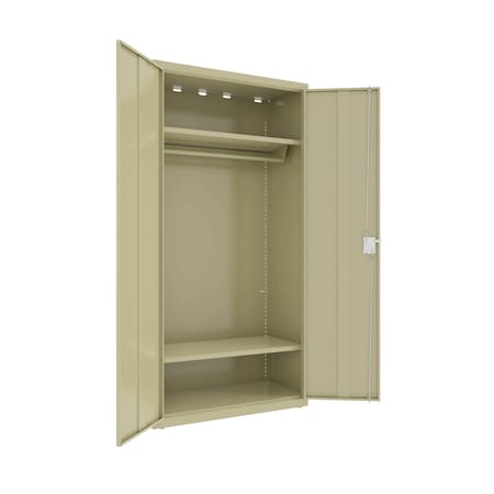 Storage Cabinets, 36 in W, 18 in D, 72 in H, Putty MPN:25062