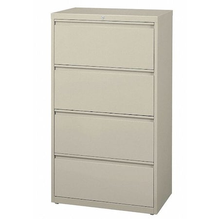 30 in W 4 Drawer Lateral File Cabinet, Putty, A4/Legal/Letter MPN:14976