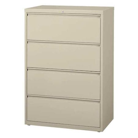 36 in W 4 Drawer Lateral File Cabinet, Putty, A4/Legal/Letter MPN:17453