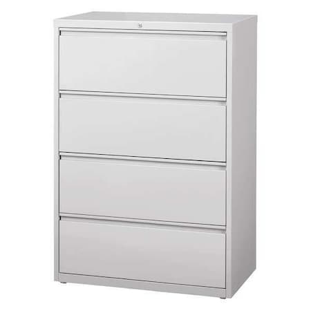 36 in W 4 Drawer Lateral File Cabinet, Light Gray, A4/Legal/Letter MPN:17455