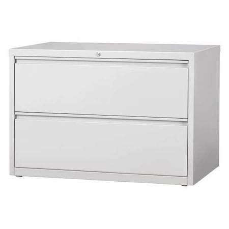 42 in W 2 Drawer Lateral File Cabinet, Light Gray, A4/Legal/Letter MPN:17458