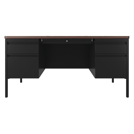 Pedestal Desk Teachers Desk, 30 in D X 29 1/2 in H, 60 in W X MPN:22654