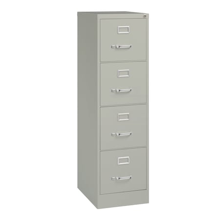 15 in W 4 Drawer Vertical File Cabinet, Light Gray, Letter MPN:22733
