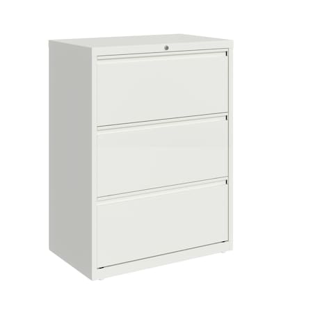 30 in W 3 Drawer Lateral File Cabinet, White, A4/Legal/Letter MPN:23697
