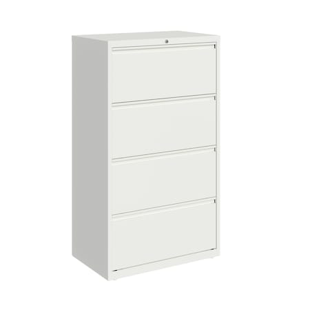 30 in W 4 Drawer Lateral File Cabinet, White, A4/Legal/Letter MPN:23698