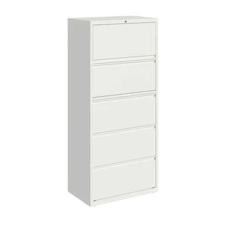 30 in W 5 Drawer Lateral File Cabinet, White, A4/Legal/Letter MPN:23699