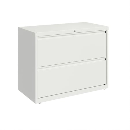36 in W 2 Drawer Lateral File Cabinet, White, A4/Legal/Letter MPN:23700
