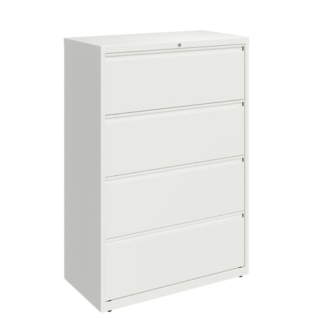 36 in W 4 Drawer Lateral File Cabinet, White, A4/Legal/Letter MPN:23702