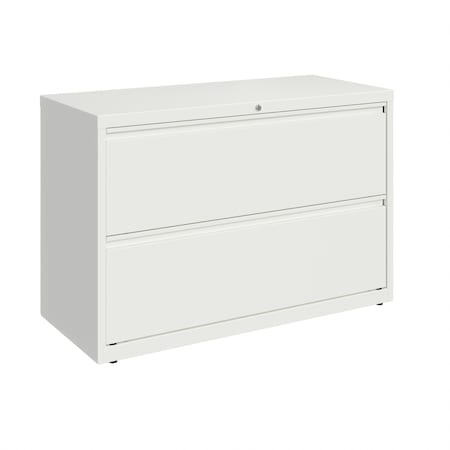 42 in W 2 Drawer Lateral File Cabinet, White, A4/Legal/Letter MPN:23704
