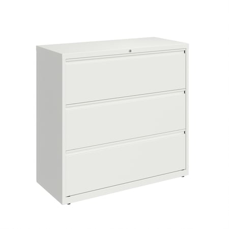 42 in W 3 Drawer Lateral File Cabinet, White, A4/Legal/Letter MPN:23705