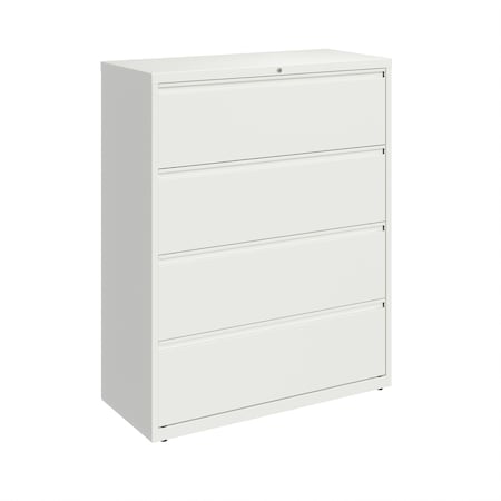 42 in W 4 Drawer Lateral File Cabinet, White, A4/Legal/Letter MPN:23706