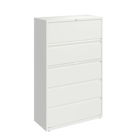 42 in W 5 Drawer Lateral File Cabinet, White, A4/Legal/Letter MPN:23707
