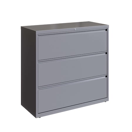 42 in W 3 Drawer Lateral File Cabinet, Arctic Silver, A4/Legal/Letter MPN:23749