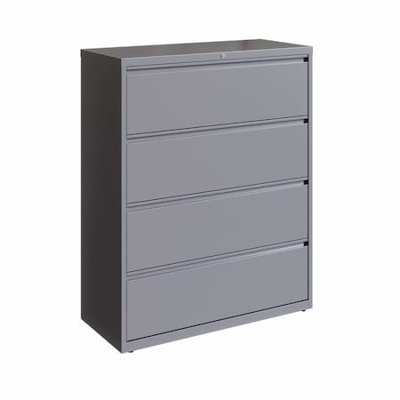 42 in W 4 Drawer Lateral File Cabinet, Arctic Silver, A4/Legal/Letter MPN:23750