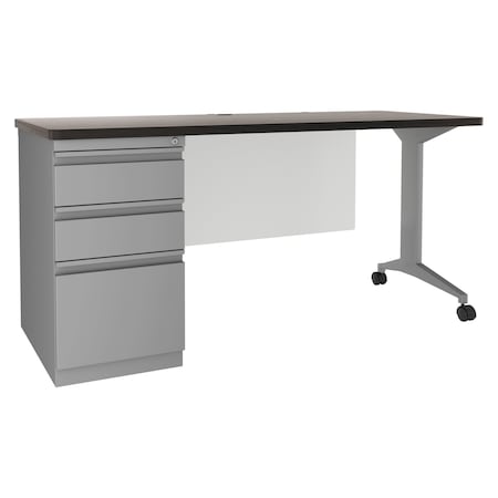 Commercial Desks, 24 in D X 28.75 in H, 60 in W X Steel, Laminate MPN:24227