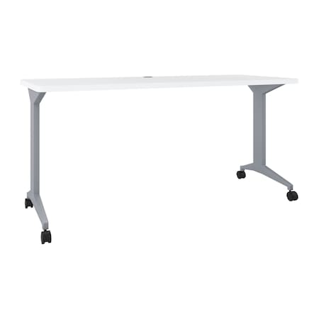 Commercial Desks, 60 in W, 28.75 in H, Steel, Laminate Top, Arctic Silver / White MPN:24373