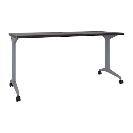 Commercial Desks, 60 in W, 28.75 in H, Steel, Laminate Top, Arctic Silver / Weathered Charcoal MPN:24374
