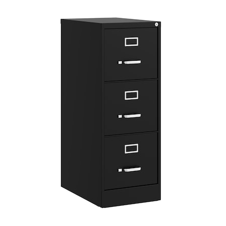 15 in W 3 Drawer Vertical File Cabinet, Black MPN:24856