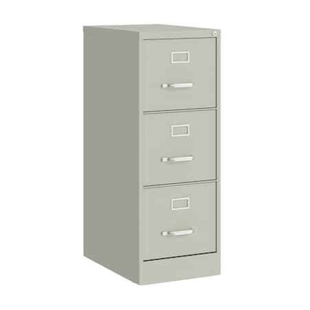 15 in W 3 Drawer Vertical File Cabinet, Light Gray MPN:24857